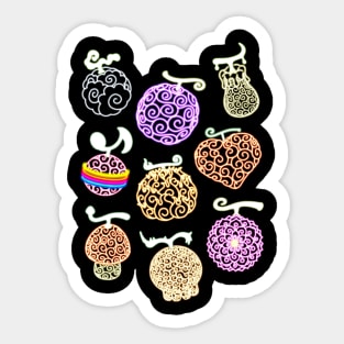 Glow Devil fruits Sticker